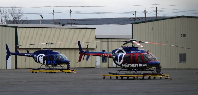 Bell 407 (N77NY) - LINDEN AIRPORT-LINDEN, NEW JERSEY, USA-JANUARY 05, 2021: Seen on the ground were news helicopters belonging to two local New York City television stations.