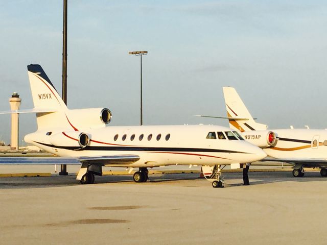 Dassault Falcon 50 (N15VX) - N15VX at Miami International preparing for departure to San Francisco