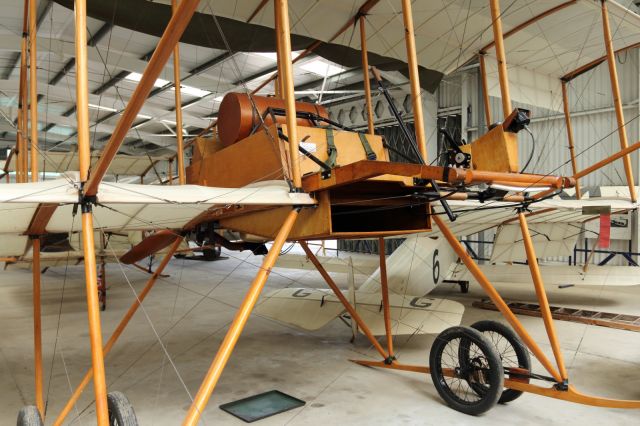 — — - The airconditioned flightdeck of the Bristol Boxkite.
