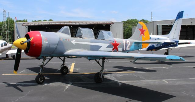 YAKOVLEV Yak-52 (N120NS) - A 1985 model (serial number 855405) Yakovlev Yak-52 at Shelby County Airport, Calera, AL - May 16, 2024.
