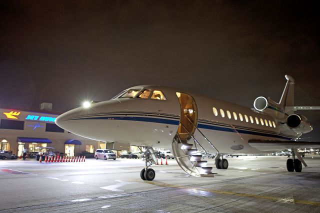 Dassault Falcon 900 (VP-BPW) - On ramp by Jet Aviation abt to dep for UK - 2030hrs