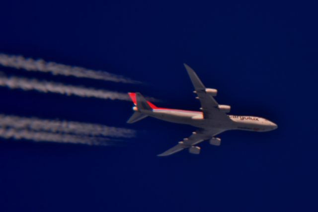 BOEING 747-8 (LX-VCF) - Cargolux Airlines International 779 Houston Bush Intctl to Amsterdam Schiphol over Cleveland 37,000 ft. 10.26.15.