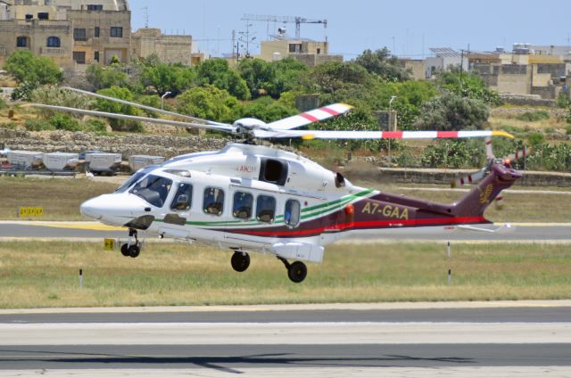 AgustaWestland AW189 (A7-GAA) - Departing