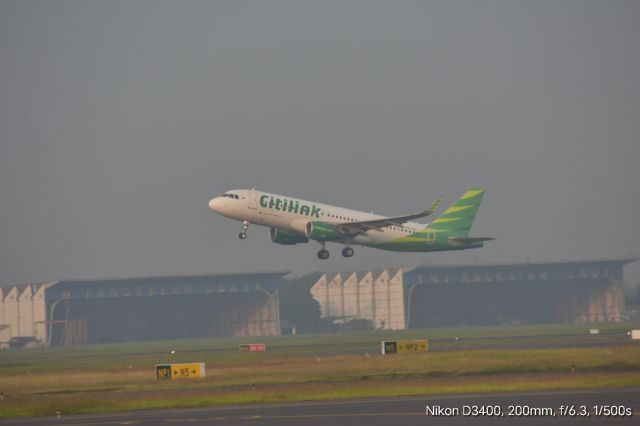 Airbus A320 (PK-GLK) - First flight