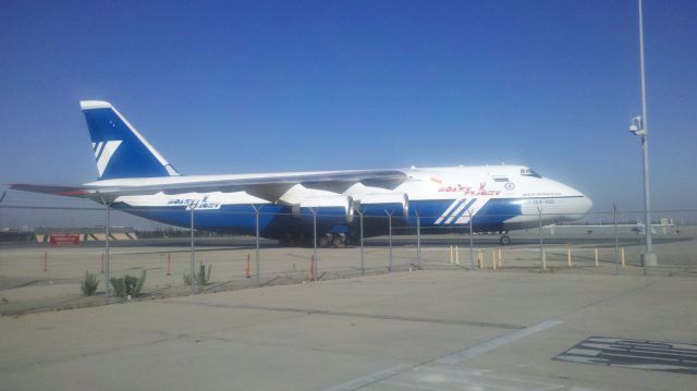 Antonov An-124 Ruslan (RA-82077) - Anotov at Ontario Calif, old terminal 6/26/12.  There had been a second one a few days before as well