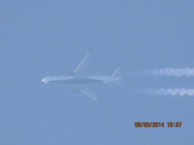 BOEING 767-300 (N1603) - Delta flight 477 from JFK to LAX over Southeastern Kansas (78KS) at 38k feet.