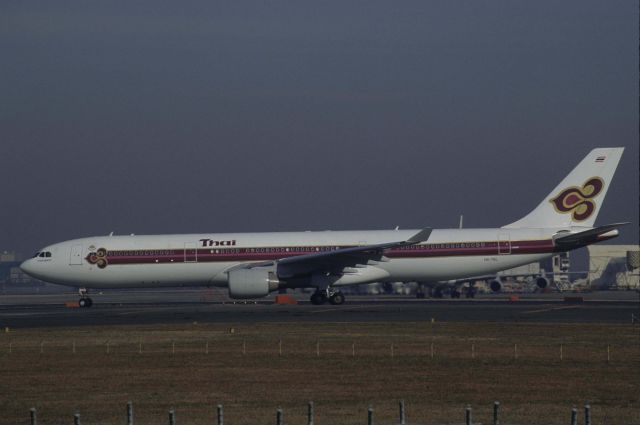 Airbus A330-300 (HS-TEL) - Departure at Narita Intl Airport Rwy34L on 1999/01/23