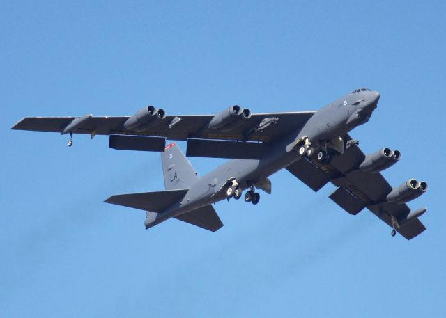 Boeing B-52 Stratofortress (61-0019) - At Barksdale Air Force Base. With empty weapons pods.