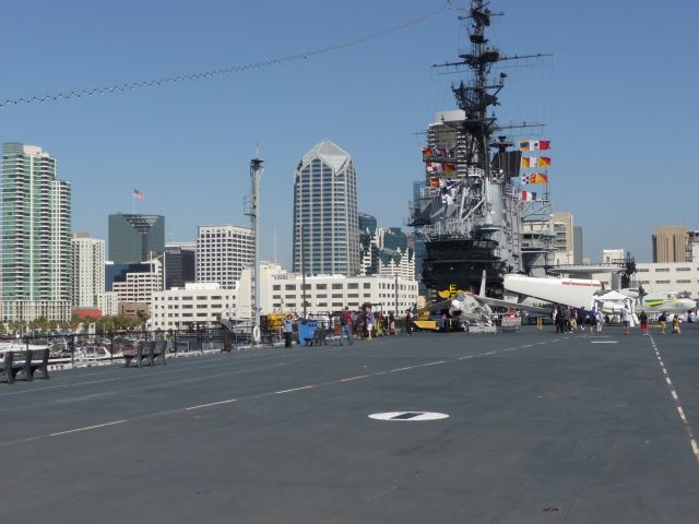 — — - USS Midway, San Diego