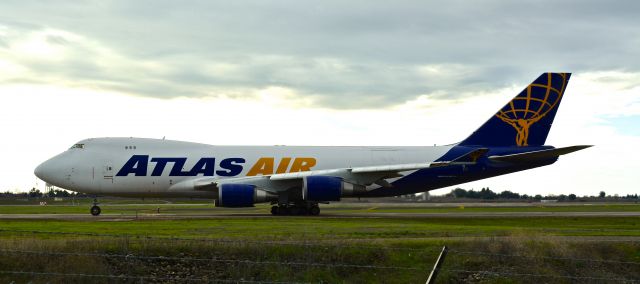 Boeing 747-400 (N496MC) - What a way to begin the holiday rush at Sacramento Mather.