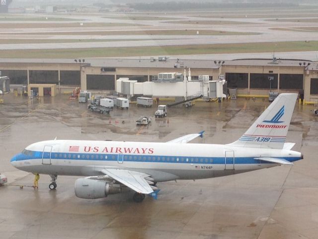 Airbus A319 (N744P) - U.S Airways in Piedmont Livery