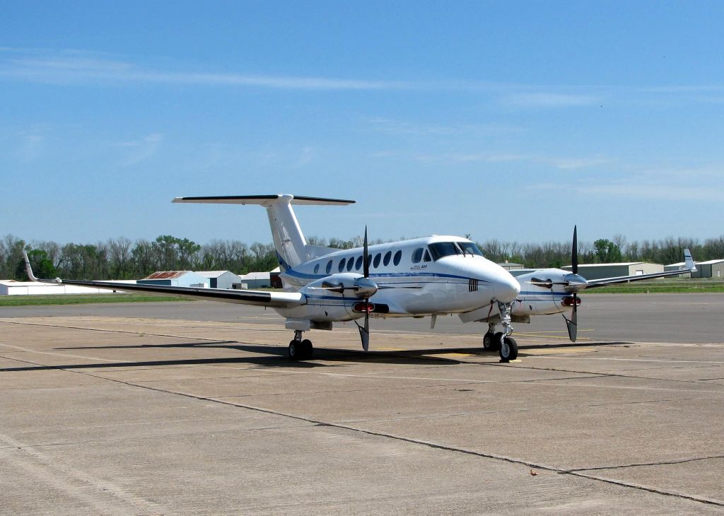 Beechcraft Super King Air 350 (N43BG) - Parked at Downtown Shreveport.
