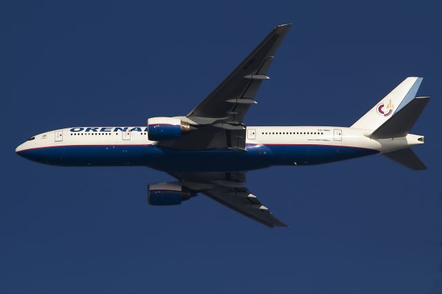 Boeing 777-200 (VQ-BNU) - taken at my house 15 km from the airport 