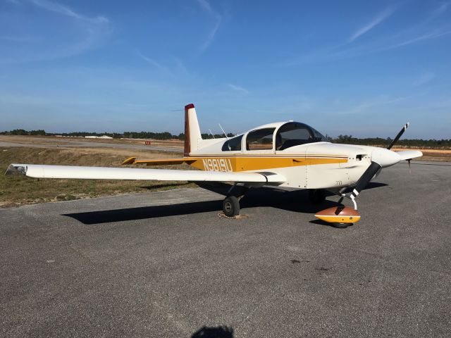 Grumman AA-5 Tiger (N9819U) - At DeFuniak Springs Airport getting ADB-Out and IFR GPS installation at Monarch.  Awesome upgrade