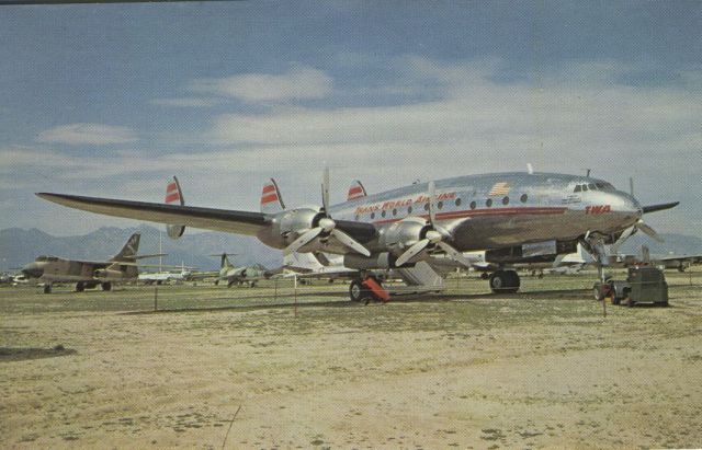 Lockheed EC-121 Constellation (N90831) - scanned from postcardbr /TWA L-049