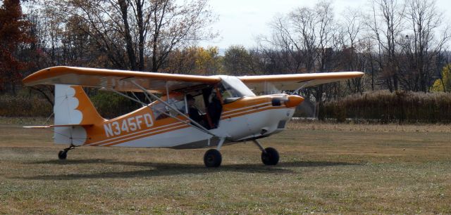CHAMPION Sky-Trac (N345FD) - Returning from a Pumpkin drop is this 1975 Bellanca 7GCBS Citabria in the Autumn of 2024.