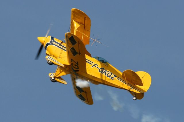 F-GKGZ — - Pitts S-2A Special, Solo display, Morlaix-Ploujean airport (LFRU-MXN) air show in september 2014