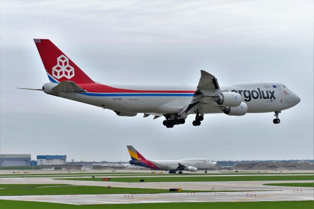 BOEING 747-8 (LX-VCG) - HL7620 in the back ground. 05-06-22