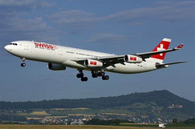 Airbus A340-300 (HB-JME) - Airbus A340-313E, Swiss, HB-JME, LSZH Airport Zurich-Kloten, Switzerland, 11.July 2008