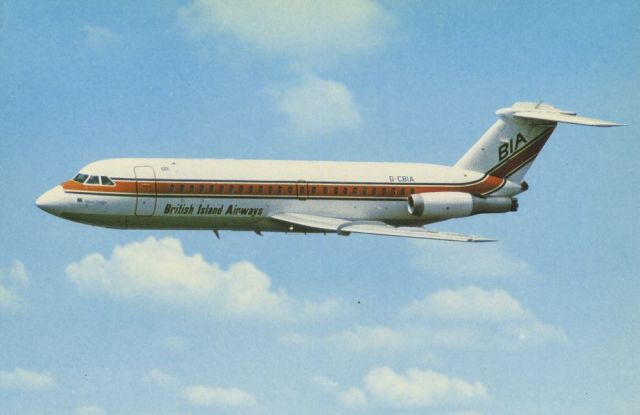 British Aerospace BAC-111 One-Eleven (G-CBIA) - SCANNED FROM POSTCARDbr /BRITISH ISLAND AIRWAYS