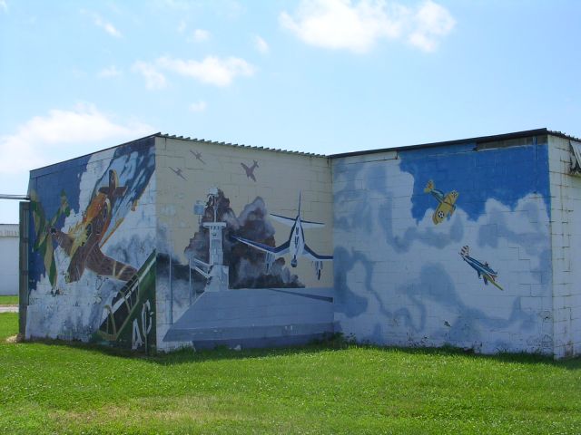 KBTA — - T-hanger mural at Blair. Three murals on north hanger bldg