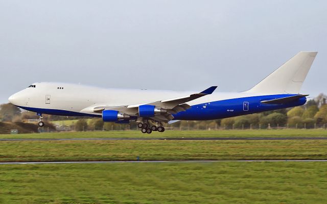 A6-GGP — - dubai air wing 747-4 a6-ggp about to land at shannon 7/11/13.