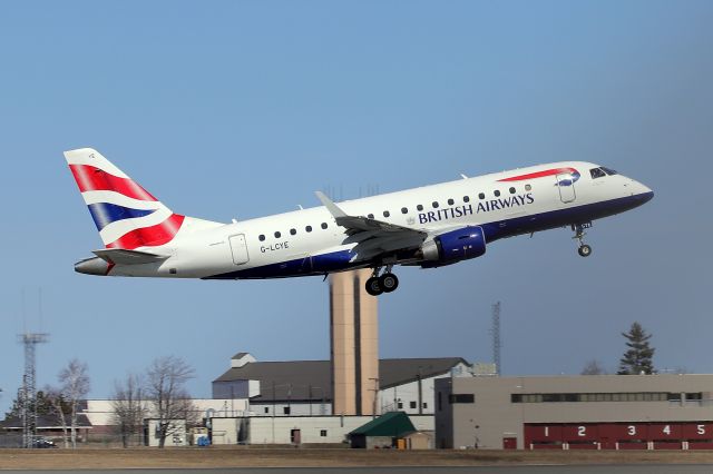 Embraer 170/175 (G-LCYE) - 'Flyer 9764' deparing for Embraer Aircraft Maintenance Services in Macon, GA