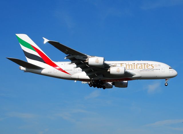 Airbus A380-800 (A6-EDU) - Taken from the threshold of 29L