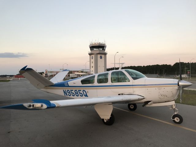 Beechcraft 35 Bonanza (N9585Q) - New Tower at Jacksonville NC