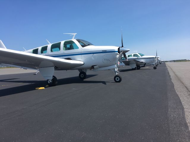 Beechcraft Bonanza (36) (N17520) - N17520 on ramp at North Carolina Formation Flying Clinic.  One of 19 Bonanzas and Barons participating in the weekend event.