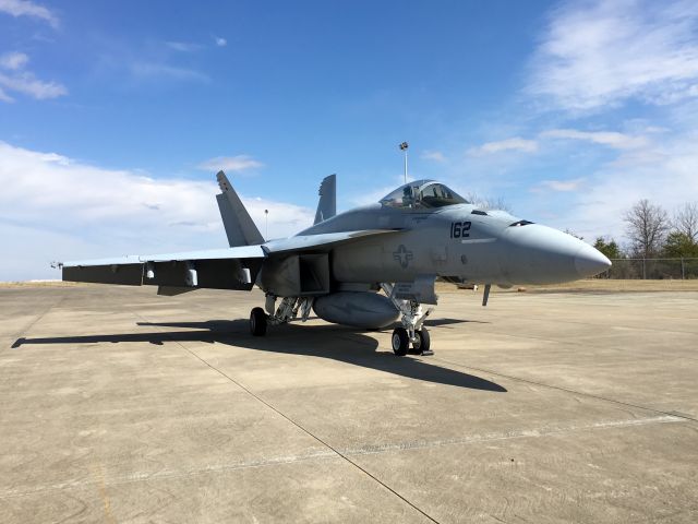 McDonnell Douglas FA-18 Hornet — - Parked at the FBO.