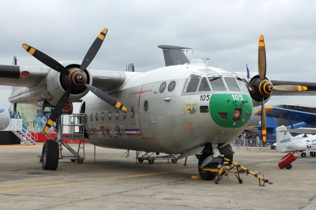 — — - A Nord Noratlas on static display at PAS 2013.