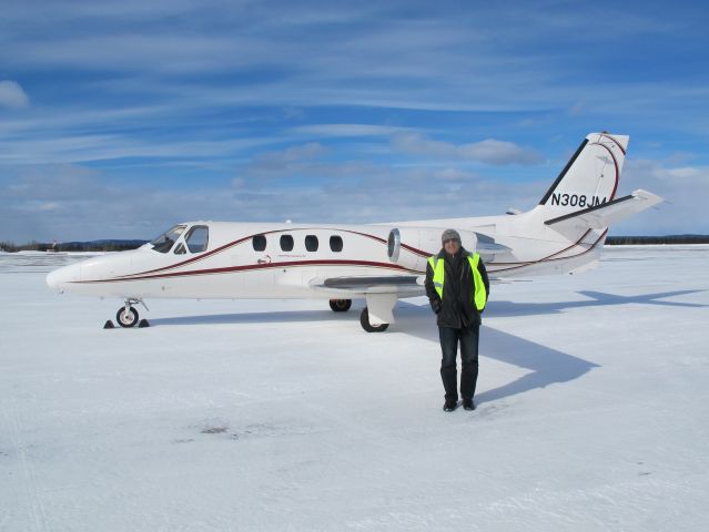 Cessna Citation 1SP (N308JM) - Fuel stop at Goose Bay.