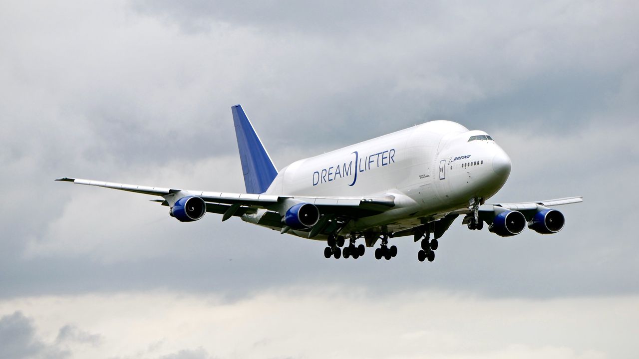 Boeing Dreamlifter (N780BA) - GTI4351 from KCHS on final to Rwy 16R on 7.1.20. (B747-409(BLCF) / ln 778 / cn 24310). 