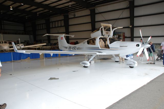 OE-VSO — - Diamond DA-50 Mock-up including engine. Aircraft was on display at the Canadian Aviation Expo at Oshawa Ontario.  June 21/08.