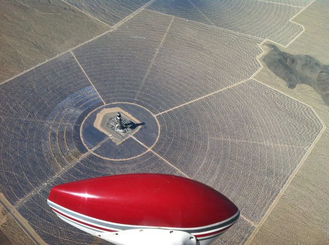 Cessna Skyhawk (N64023) - Wings over Ivanpah Solar Power Facility, Mojave Desert, CA