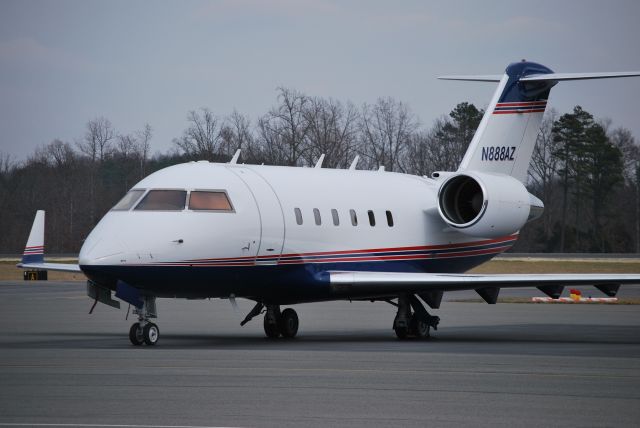 Canadair Challenger (N888AZ) - MARI LLC at KJQF - 2/4/10