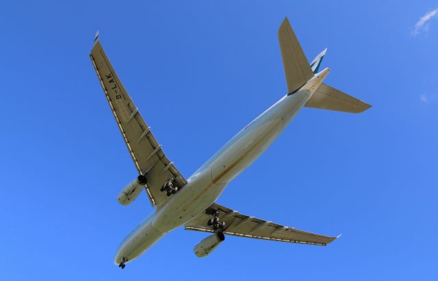 Airbus A330-300 (B-LAK) - B-LAK Landing overhead on finals to 16R. Taken at swamp road with a 10-18mm