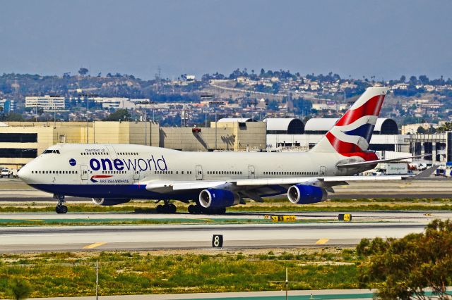 Boeing 747-400 (G-BNLI) - G-BNLI Oneworld (British Airways) Boeing 747-436 (cn 24051/784)  Los Angeles International Airport (IATA: LAX, ICAO: KLAX, FAA LID: LAX) TDelCoro April 9, 2012