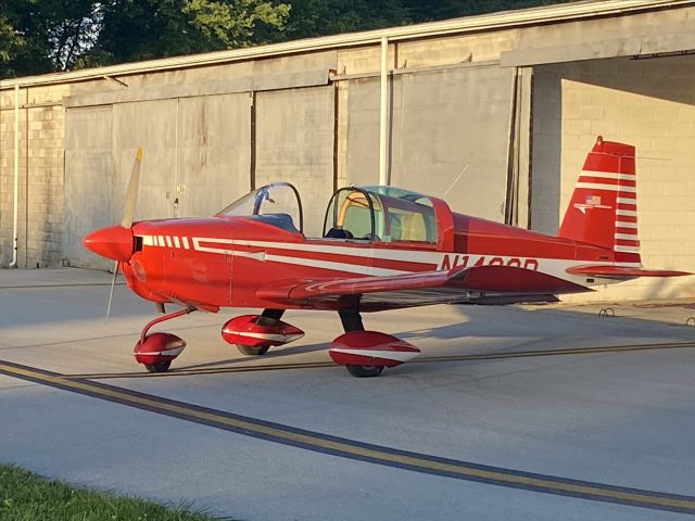 Grumman Tr2 (N1498R) - Date Taken: June 4, 2022br /The little red Grumman AA1A sitting outside in the beautiful sunset before going back in its little home.