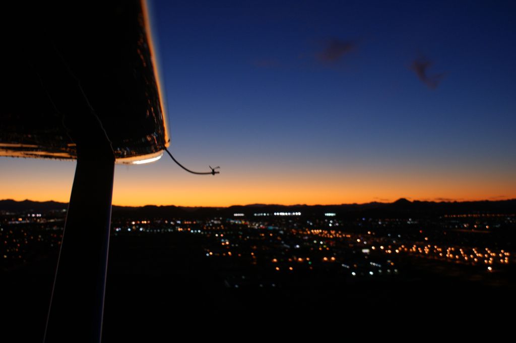 Cessna 170 (N1258D) - Sunset in the traffic pattern