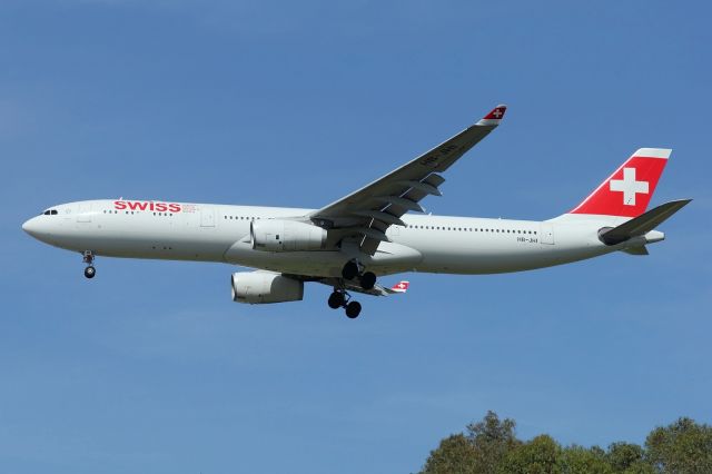 Airbus A330-300 (HB-JHI) - 2010 Airbus A330, flight from Zurich, landing on runway 30. Picture date: 04/2016.