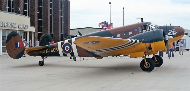 Beechcraft 18 (N70GA) - The Beechcraft Model 18 (or "Twin Beech", as it is also known) is a 6- to 11-seat,[2] twin-engined, low-wing, tailwheel light aircraft manufactured by the Beech Aircraft Corporation of Wichita, Kansas. The "Bucket of Bolts" at Manassas, VA - Jun 2013