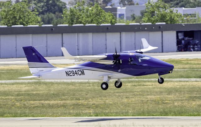 TECNAM P-2006T (N294CM) - Costruzioni Aeronautiche Techna, Tecnam P2006T departs Livermore Municipal Airport (CA). May 2021.