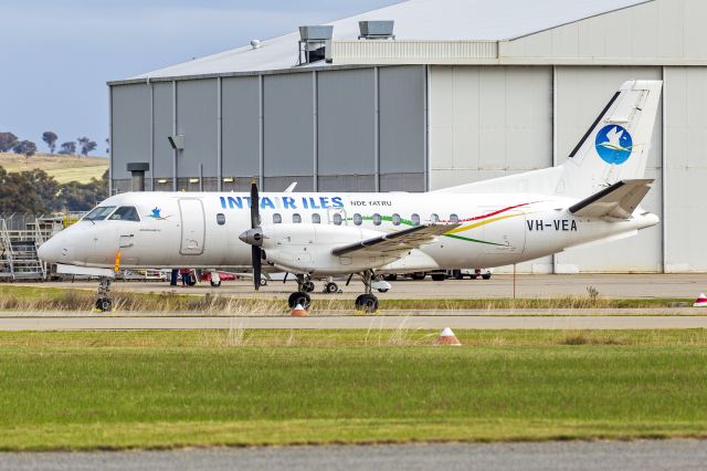 Saab 340 (VH-VEA) - Vee H Aviation (VH-VEA) wearing Int'Air Îles livery, at Wagga Wagga Airport.