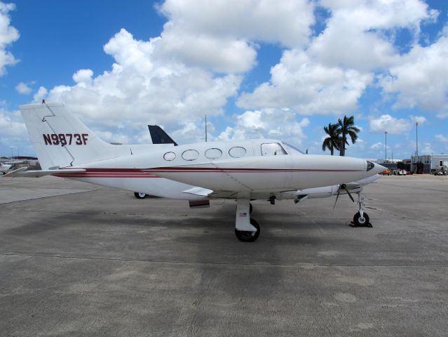 Cessna 402 (N9873F) - A Swiss pilot.