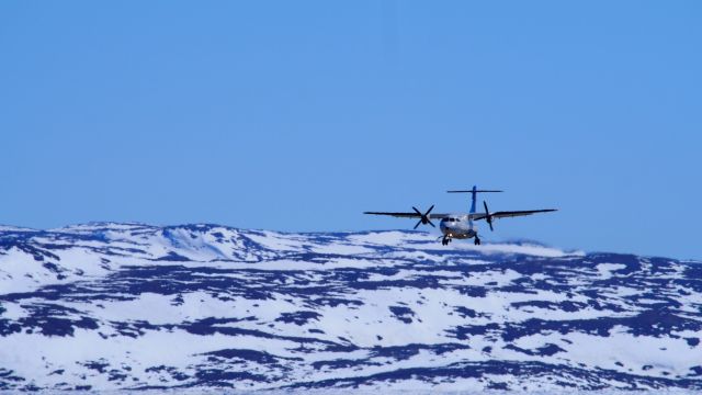 Aerospatiale ATR-42-300 (C-GUNO) - C-GUNO , First Air, ATR-43-300 Aerospatiale, at the Iqaluit airport. June 12, 2018