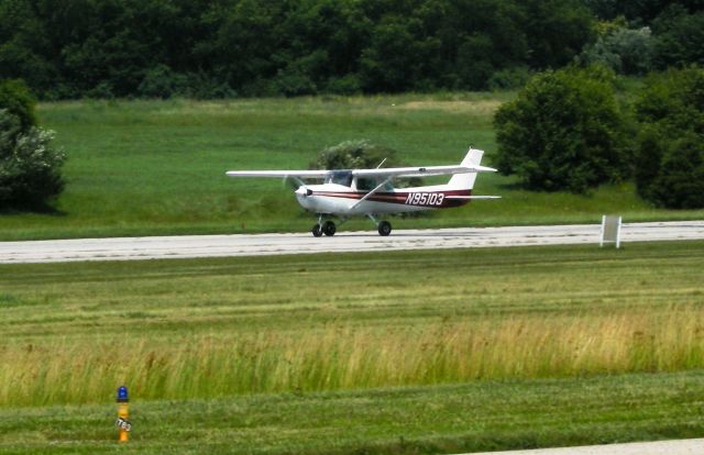 Cessna 152 (N95103) - A bit slower to take off when the density alt is 4000+.