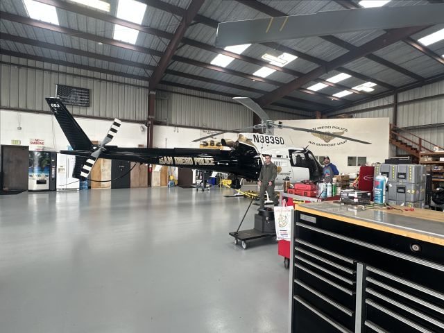 N883SD — - Inside the ABLE hangar