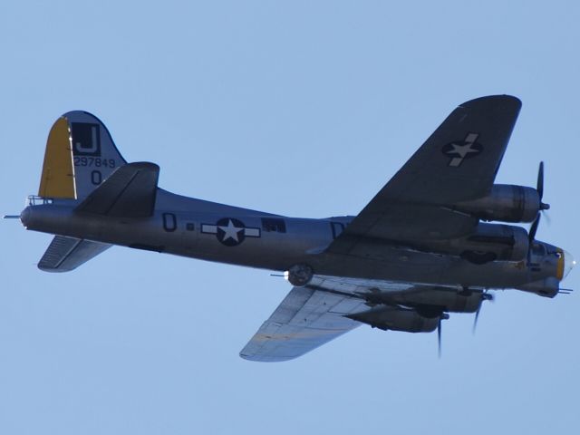 — — - The Liberty Belle flying over the city of Charlotte, NC and Bank of America Stadium prior to the pre-season game between the Carolina Panthers and Baltimore Ravens - 8/29/09